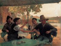 Emile Friant - La Discussion politique